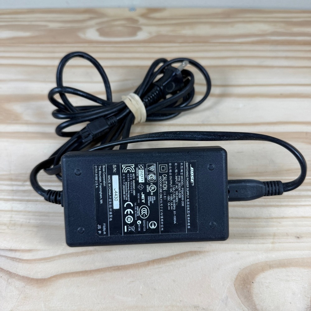 Bose Power Supplyโ PSM36W-208 AC Adapter 293247-009 Black 4-Pin 18V 1A